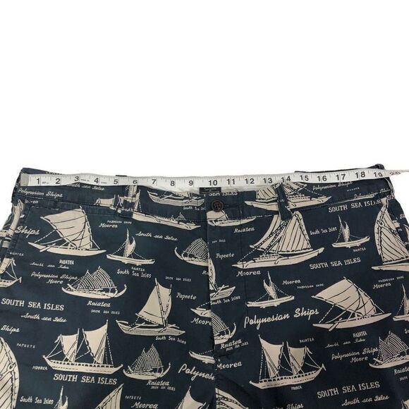 J. Crew Men's Boat Patterned navy blue Stanton Short Size 38 ships nautical sail - Picture 7 of 11